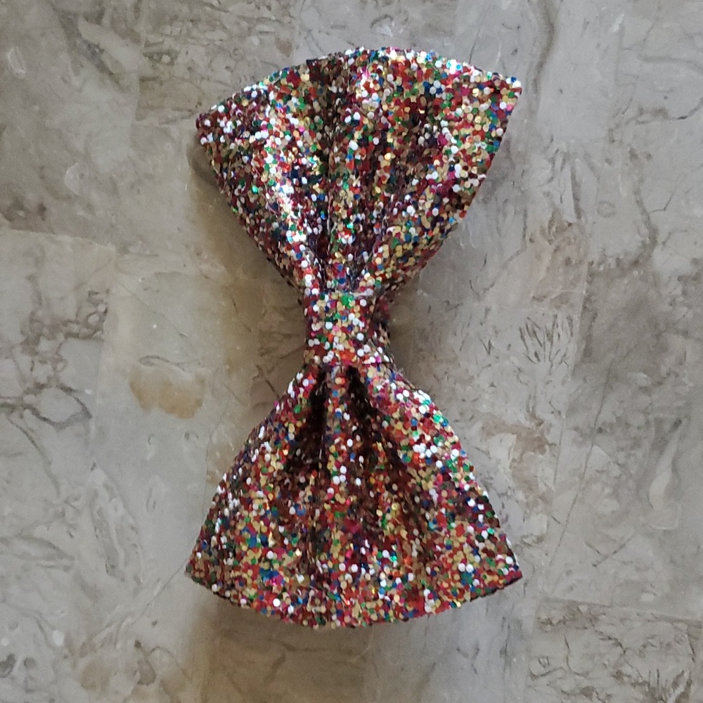 Glitter Bow Barrette nwot